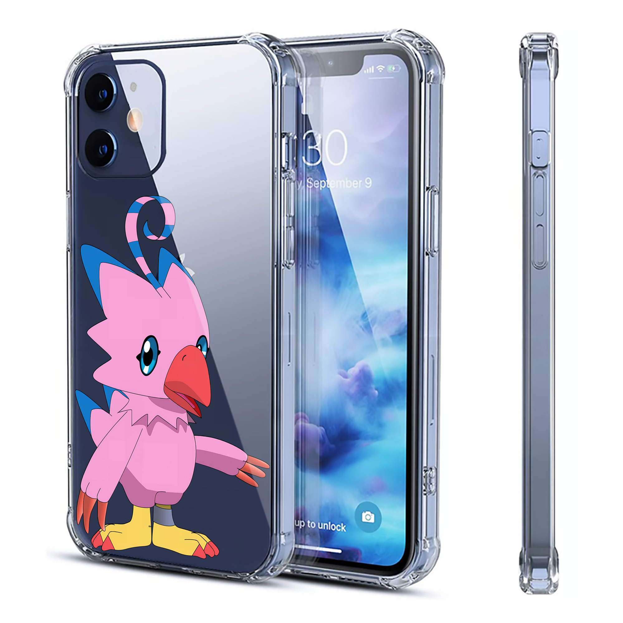 （画像用） Digimon デジタルモンスター/デジモン 【iPhone 12シリーズ対応】透明スマホケース（クリアソフトケース）